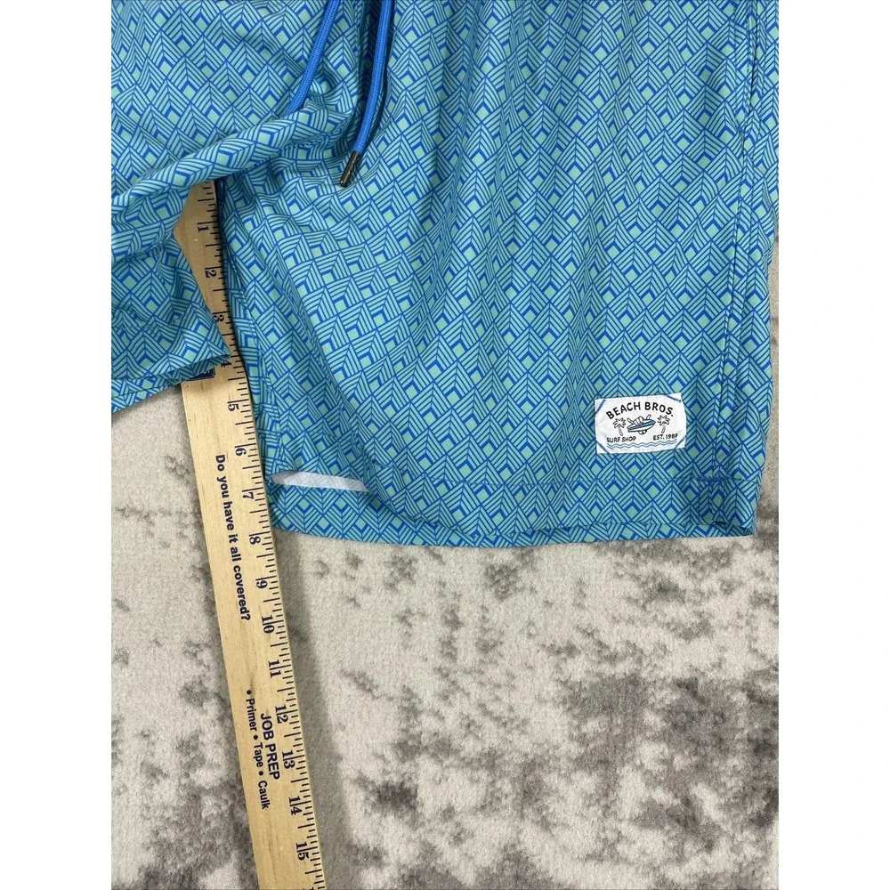 Beach‎ Bros Swim Trunks Mens Size Extra Large Blue Beach Pool Summer Vacation